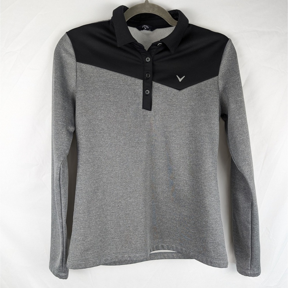 Callaway Black and Gray Quarter Button Fleece